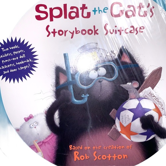 NWT Easter Gift Splat the Cat's Storybook Suitcase Book Learning Set Spring - Picture 3 of 8